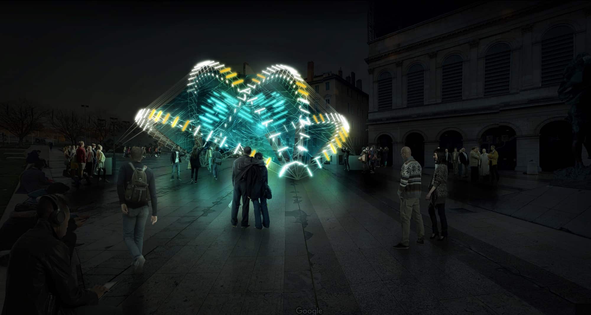 Fête des Lumières 2018: une drôle de créature place Louis Pradel