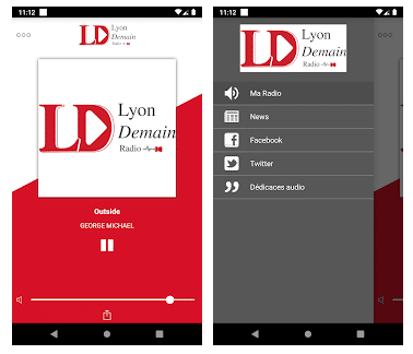 capture d'écran application android