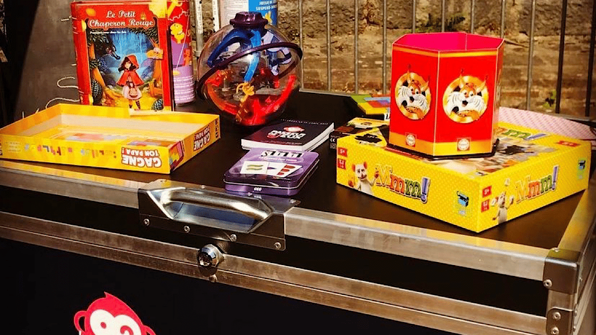 jeux dans un vélo-cargo
