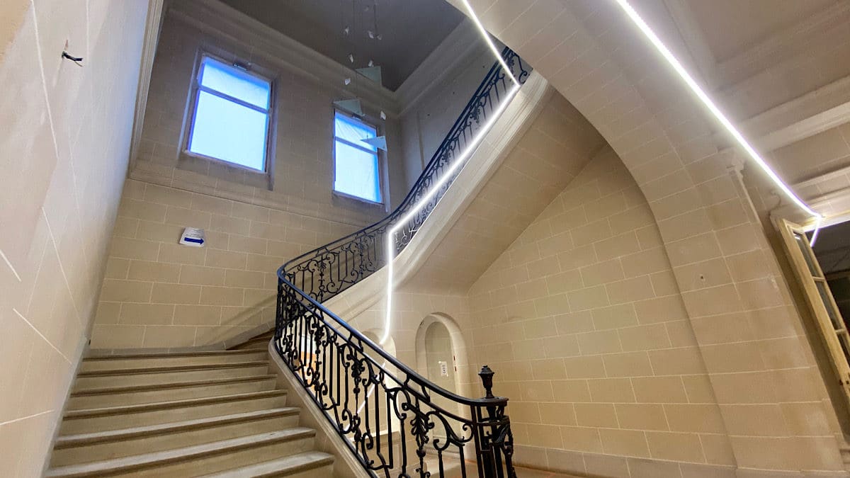 grand escalier Château de Lacroix-Laval