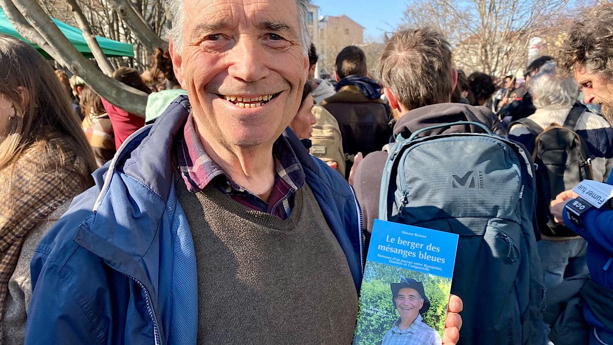 Gérard Boinon lors de la manifestation contre Bayer Monsanto