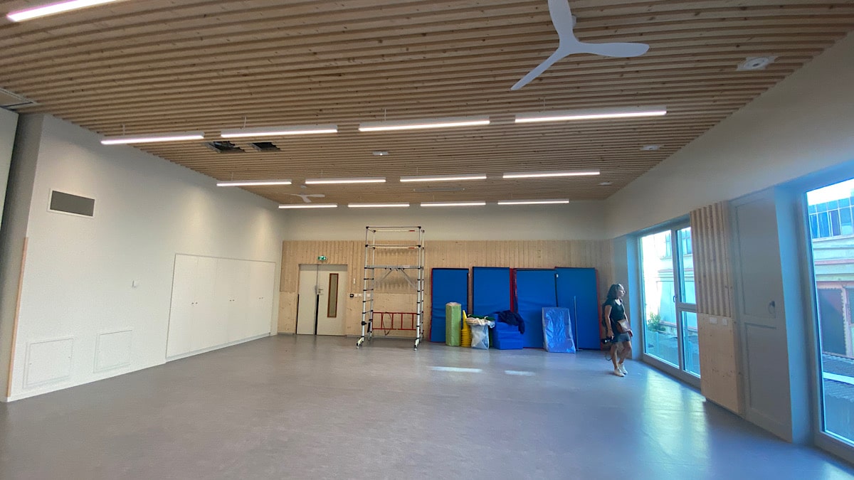 salle avec ventilation