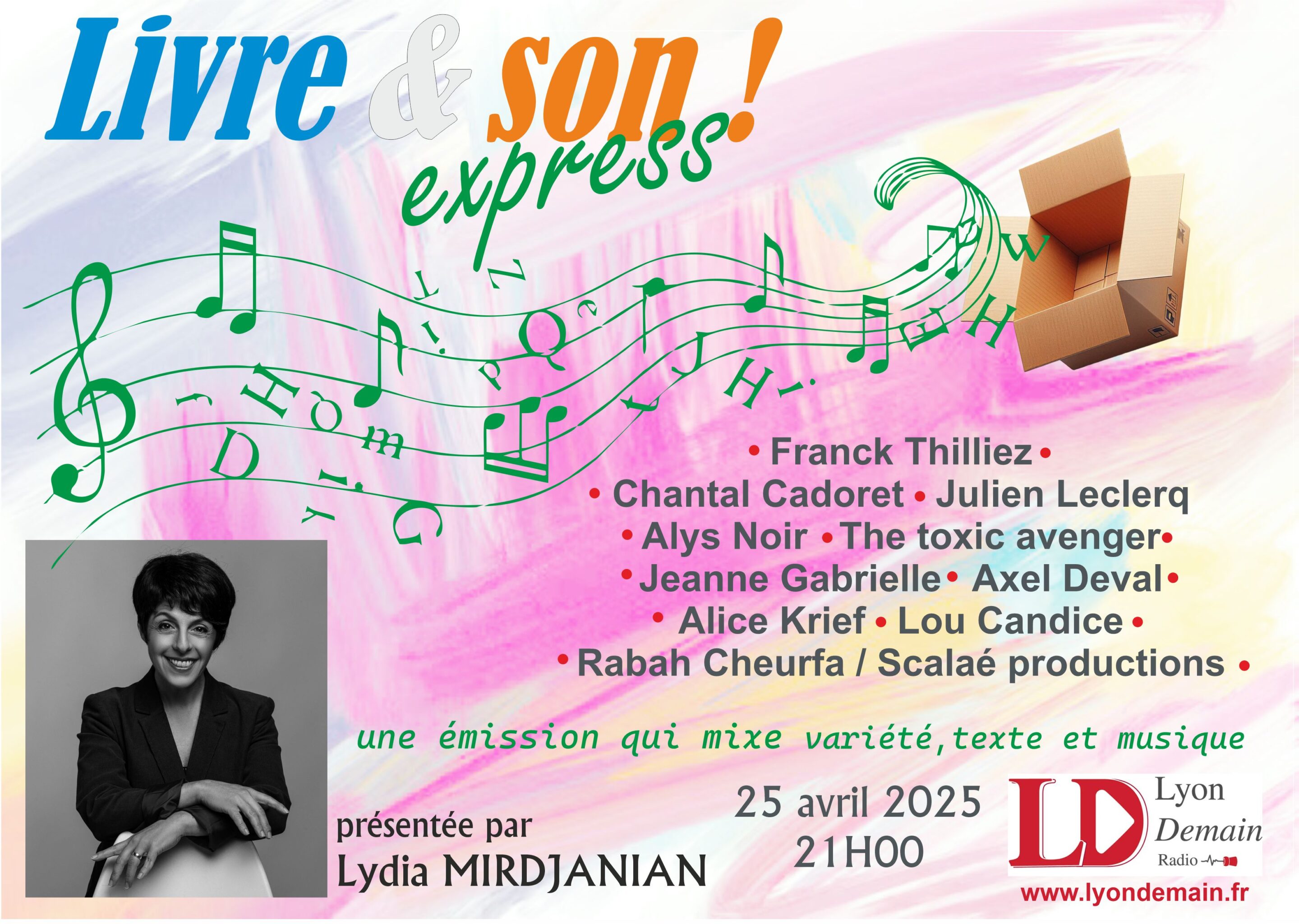 Livre et Son Express – Avril 2025 : Littérature, Musique et Mémoire sur Lyon Demain