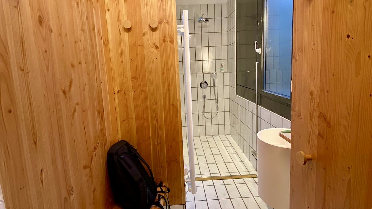 entrée de la douche